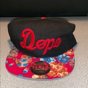 Dope Snapback Hat with Flowers